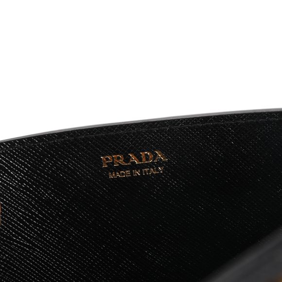 Prada Black Saffiano Leather Envelope Chain Wallet - Picture 7 of 7